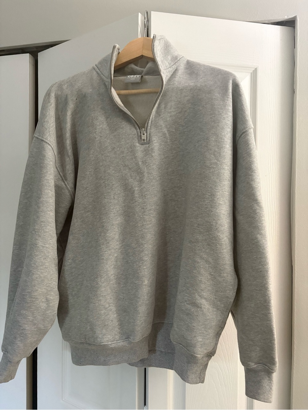 TNA Light Gray Women's Half-Zip Sweater